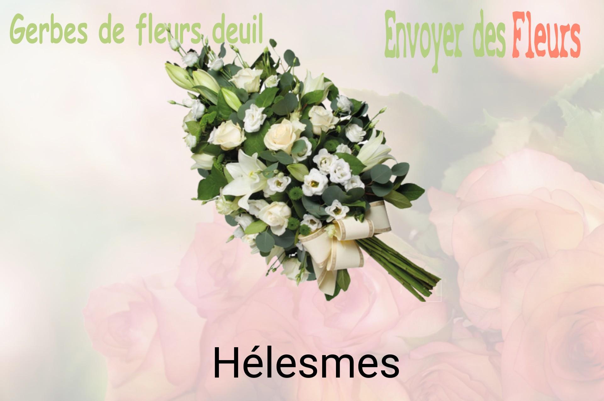 Gerbe de fleurs de deuil livrée à Hélesmes
